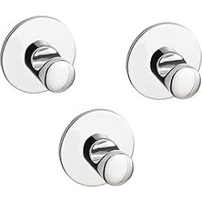 Nacario Ikea Skoghall Kanca, Kendinden Yapışkanlı, Krom Kaplama, 3 Adet, 160 x 100 mm