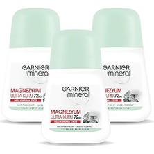 Nacario Garnier 3'lü Mineral Magnezyum Ultra Kuru Roll-On Deodorant Seti