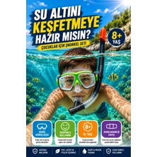 Premini Çocuklar Için Şnorkel Seti, Deniz Gözlüğü ve Maske, Ayarlanabilir
