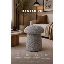 Muba Online Luxury Mantar Puf – Ithal Bukle Kumaş, Modern & Zarif