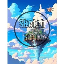 Nacario Sketch Book Heaven: Premium Heavenly Sky City View Design Cover Page Sketchbook Blank Paper