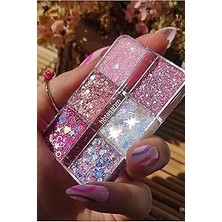 Nacario Glitter Far-Yüz ve Vücut Simi Paleti Pembe 4 Parlak Glitter