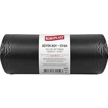 Nacario Ekonomik Endüstriyel Büyük Siyah Çöp Torbası 10’lu 65×80 Cm, Kalın & Dayanıklı,