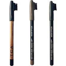 Nacario Tca Studıo Make-Up Professıonal Make Up 3 Adet Renkli Kaş Şekillendirici Fırçalı Kaş K