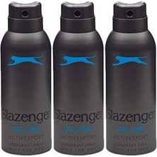Nacario Slazenger Active Sport Erkek Deodorant Spray Mavi 150 ml 3 Adet