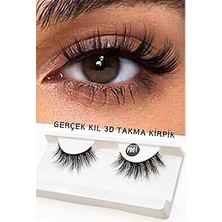 Nacario Ruby Face Doğal Görünümlü Gerçek Kıl Tam Boy Ipek Takma Kirpik (1 Çift) - Mink Eyel
