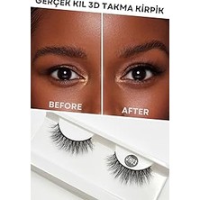Nacario Ruby Face Doğal Görünümlü Gerçek Kıl Tam Boy Ipek Takma Kirpik (1 Çift) - Mink Eyel