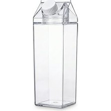 Nacario Süt Kutusu Şeklinde Bardak, 500 ml Geniş Kapasite, Dayanıklı Mika Yapı, Saydam Tasarı