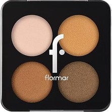 Nacario Flormar Color Palette Ince Yapılı & Mat Bitişli/ışıltılı 4'lü Göz Farı Paleti
