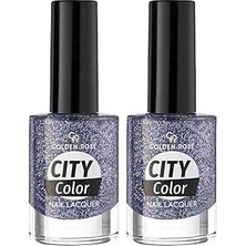 Nacario Golden Rose City Color Nail Lacquer Glitter NO:105 - Oje 2li Paket
