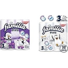 Nacario Familia Plus 3 Katlı Tuvalet Kağıdı Sihirli Çiçekler 32'li 1 Paket (1 x 32 Adet), 2.7