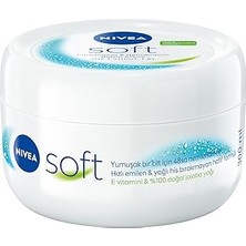 Nacario Nıvea Soft Nemlendirici Bakım Kremi 300 Ml, 48 Saat Nemlendirme, Jojba Yağı,e Vitamini, Y