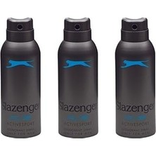 Nacario Slazenger Deodorant Active Sport 150ML(MAVİ) x 3 Adet