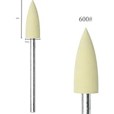 Nacario Silikon Tırnak Parlatma Törpü Ucu 600 Grit Sivri Sarı
