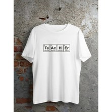 Civetta 24 Kasım Kimya Öğretmeni Hediyesi Baskılı Bisiklet Yaka T-Shirt - Beyaz