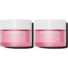 Nacario Cream Co. Peptide Glow Eye Cream, Nemlendirici Göz Kremi, 15 ml (2 Paketi)