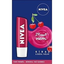 Nacario Nıvea Kiraz Dudak Bakım Kremi, 4,8 Gr, Kırmızı