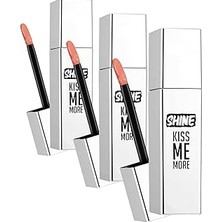 Nacario Flormar Shine Kiss Me More Uzun Süre Kalıcı & Parlak Bitişli Likit Ruj 002 Aprıcot Marma