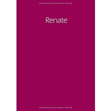 Nacario Renate - Notizbuch / Tagebuch / Namensbuch: A4 - Blanko - Himbeere
