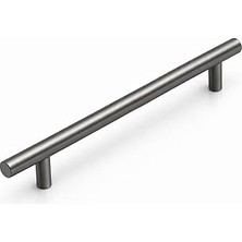 Nacario (1 Adet) Titanyum Renk 160MM 16CM Metal Mobilya Mutfak Dolap Çekmece Dolabı Kulbu Kulpu Ku