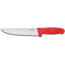 Nacario Fischer Bargoin Profinox Kasap, 20 Cm, Sap Şekillendirilmiş, Kırmızı - Kart Üzerinde -