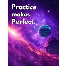 Nacario Independently Published Sketch Book With Cover "practice Makes Perfect" Inspiration Quote: F