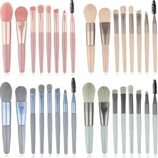 Nacario 8 Li Makyaj Fırça Seti Özel Kılıflı Zincirli