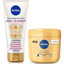 Nacario Nıvea LUMINOUS630 Leke Iz Karşıtı Vücut Kremi 200ML ve Cocoa Butter Nemlendirici Krem 4