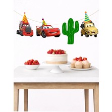 Sinek Kupası Tasarım Şimşek Mcqueen Temalı Banner Parti ve Doğum Günü Süsü