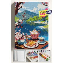 Empressco Sayılarla Boyama Seti Numaralı Tuval Fırça Boya Dahil Kasnaklı Set 50X70 cm - Kahvaltı - Fiyatı, Yorumları