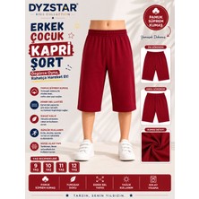 Dyzstar Erkek Çocuk Pamuk Süprem Kapri Şort Bordo 9-10-11-12 Yaş