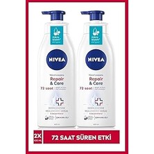 Nacario Nıvea Atopik Ciltler Için Vücut Serumu Repair & Care 400 ml X2 Adet,çok Kuru Cilt,72 Saat