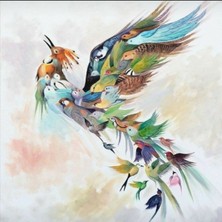 Empressco Simurg Kuşu Sayılarla Boyama Seti Çerçeveli Kasnaklı 40 x 50 cm - Fiyatı, Yorumları
