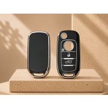 Fiat Egea Sustali Nano Anahtar Kılıfı Siyah Gümüş