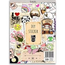 Nacario Vintage My Dıy Sticker Book 24 * 17 cm 16 Sayfa Özel Tasarım Rengarenk Sticker Kitabı