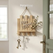 Pera Wooden Key No.01 Raflı Ahşap Anahtarlık