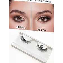 Nacario Ruby Face Doğal Görünümlü Gerçek Kıl Tam Boy Ipek Takma Kirpik (1 Çift) - Mink Eyel