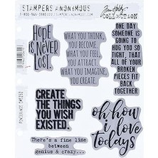 Nacario Stampers Anonim CMS252 Ponderings Tim Holtz Yapışkanlı Mühür, 17,8 x 21,6 Cm, Şeffaf