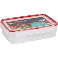 Nacario Click Dikdörtgen Bölmeli Saklama Kabı - 2,1 Lt.