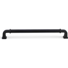 Nacario Alfa Metal Mat Siyah Kulp 224 mm 22.4 cm Mobilya Çekmece Mutfak Dolabı Dolap Kapak Kulp Ku