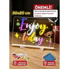 Nacario Shopexxtra LED Işıklı Şeffaf Çizim Tableti ve Yazı Tahtası - 30X20 Cm, Ayarlanabilir