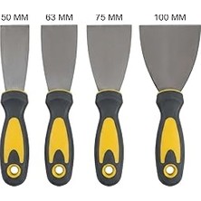 Nacario Siyah Sarı Spatula, Ergonomik Saplı, Boya ve Macun Uygulaması Için Profesyonel El Aleti