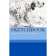 Nacario Sketchbook - From Dream To Paper - Vintage Image Of Dog With Blue Stripes Cover