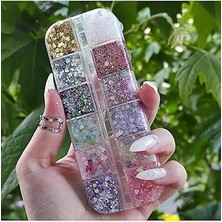 Nacario Simli Jel Far Glitter Jel Far Palet Set 2 Parlak Glitter, SERASHINEGOZFARI166