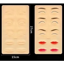 Nacario Bmx 3D Dudak, Eyeliner ve Kaş Uygulaması Pratik Pad, 27X15 Cm, Silikon, +2 Iğne Hediyeli