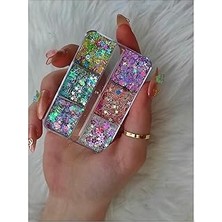 Nacario Glitter Jel Far Simli Far Paleti Göz Farı Parlak Glitter, 857995899