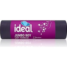 Nacario Ideal Jumbo Boy Çöp Poşeti 7'li 80X110 Cm, Sızdırmaz Yırtılmaz Jumbo Boy Çöp Torba