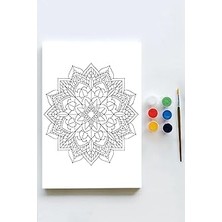 Nacario Postermanya (PSTER21616) Mandala Tuval Kanvas Tablo Boyama Hobi Seti 8 (40X60CM)