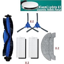 Nacario Lydsto G1 ile Uyumlu Robot Süpürge Yedek Parça Aksesuar Seti, Fırça, Filtre, Mop Pedi