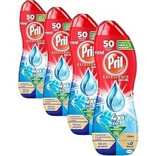Nacario Pril Excellence Duo Jel Bulaşık Makinesi Deterjanı 900ML 50 Yıkama Hijyen (4 Paketi)